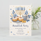 Elegant Chanoeka-feest Kaart (Staand voorkant)