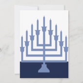 Elegant Chanoeka Party Menorah Patroon Kaart (Achterkant)