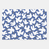 Elegant Chanoeka Patroon Geel en Blauw Gift Inpakpapier Vel (Voorkant 3)