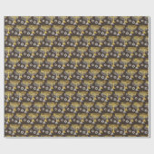 Elegant Chanoeka-vakantiepatroon Goud Cadeaupapier (Vlak)