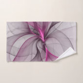 Elegant Chaos Modern Abstract Roze Fractal Art Bad Handdoek (Handdoek)