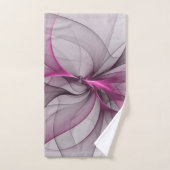 Elegant Chaos Modern Abstract Roze Fractal Art Bad Handdoek (Handdoek)