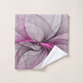 Elegant Chaos Modern Abstract Roze Fractal Art Bad Handdoek (Wasdoekje)