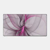 Elegant Chaos Modern Abstract Roze Fractal Art Bureaumat (Voorkant)