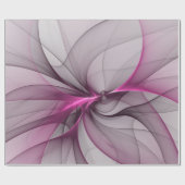 Elegant Chaos Modern Abstract Roze Fractal Art Cadeaupapier (Vlak)