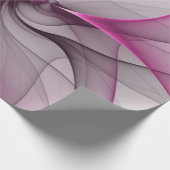 Elegant Chaos Modern Abstract Roze Fractal Art Cadeaupapier (Hoek)