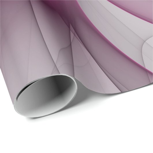 Elegant Chaos Modern Abstract Roze Fractal Art Cadeaupapier (Rol Hoek)