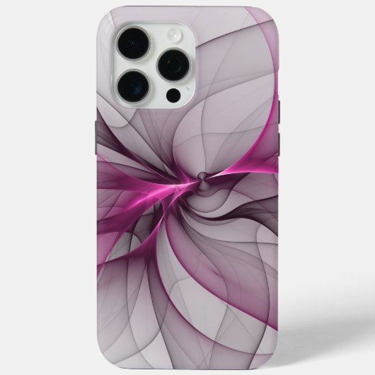 Elegant Chaos Modern Abstract Roze Fractal Art Case-Mate iPhone Case (Achterkant)