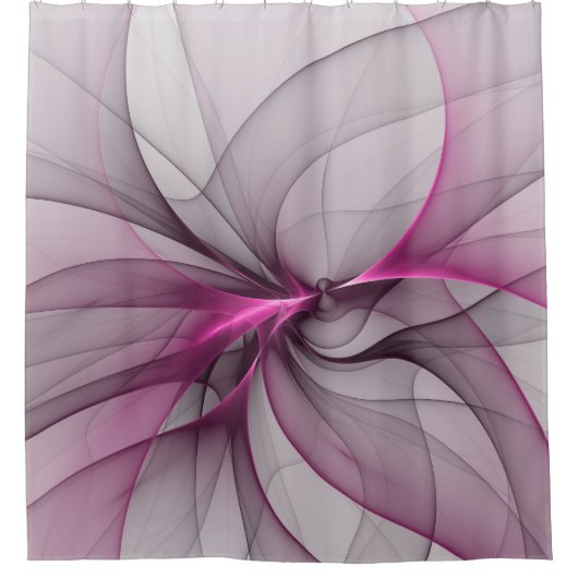 Elegant Chaos Modern Abstract Roze Fractal Art Douchegordijn (Voorkant)