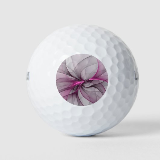 Elegant Chaos Modern Abstract Roze Fractal Art Golfballen (Voorkant)
