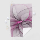 Elegant Chaos Modern Abstract Roze Fractal Art Golfhanddoek (Insitu)