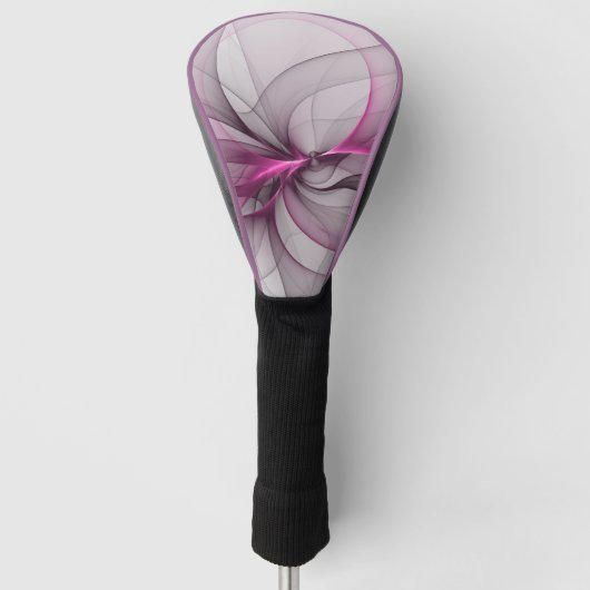 Elegant Chaos Modern Abstract Roze Fractal Art Golfheadcover (Voorkant)