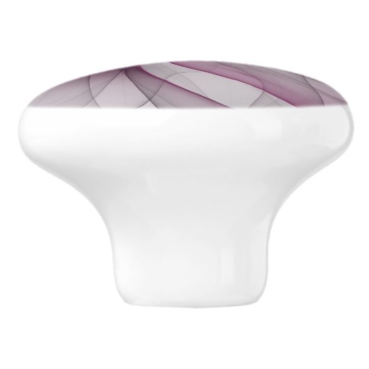 Elegant Chaos Modern Abstract Roze Fractal Art Keramische Knop (Zijkant)