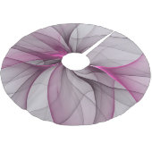 Elegant Chaos Modern Abstract Roze Fractal Art Kerstboom Rok (Gekanteld)