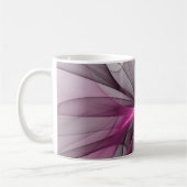 Elegant Chaos Modern Abstract Roze Fractal Art Koffiemok (Links)