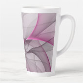 Elegant Chaos Modern Abstract Roze Fractal Art Latte Mok (Rechts)