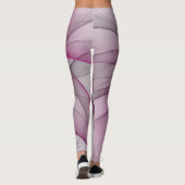 Elegant Chaos Modern Abstract Roze Fractal Art Leggings (Achterkant)