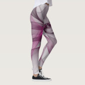Elegant Chaos Modern Abstract Roze Fractal Art Leggings (Rechts)