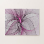 Elegant Chaos Modern Abstract Roze Fractal Art Legpuzzel (Horizontaal)