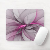Elegant Chaos Modern Abstract Roze Fractal Art Muismat (Met muis)
