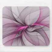 Elegant Chaos Modern Abstract Roze Fractal Art Muismat (Voorkant)