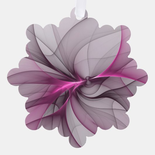 Elegant Chaos Modern Abstract Roze Fractal Art Ornament Kaart (Voorkant)