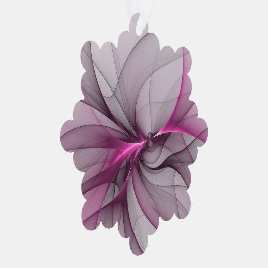 Elegant Chaos Modern Abstract Roze Fractal Art Ornament Kaart (Rechts)