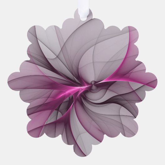 Elegant Chaos Modern Abstract Roze Fractal Art Ornament Kaart (Achterkant)