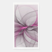 Elegant Chaos Modern Abstract Roze Fractal Art Servet (Voorkant)
