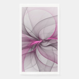 Elegant Chaos Modern Abstract Roze Fractal Art Servet