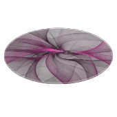 Elegant Chaos Modern Abstract Roze Fractal Art Snijplank (Hoek)