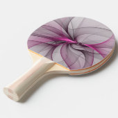 Elegant Chaos Modern Abstract Roze Fractal Art Tafeltennisbatje (Voorkant Gekanteld)