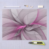 Elegant Chaos Modern Abstract Roze Fractal Art Tissuepapier (Craft)
