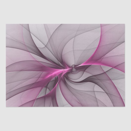 Elegant Chaos Modern Abstract Roze Fractal Art Tissuepapier (Voorkant)