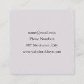 Elegant Chaos Modern Abstract Roze Fractal Art Vierkante Visitekaartje (Achterkant)