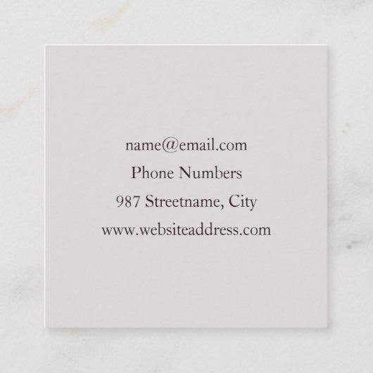 Elegant Chaos Modern Abstract Roze Fractal Art Vierkante Visitekaartje (Achterkant)