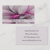 Elegant Chaos Modern Abstract Roze Fractal Art Visitekaartje (Voorkant / Achterkant)