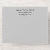 Elegant Charcoal & Gold Typography Wedding All In One Uitnodiging (Achterzijde)