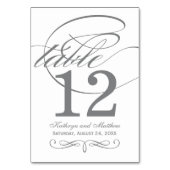 Elegant Charcoal Gray Calligraphy Wedding Monogram Kaart (Achterkant)