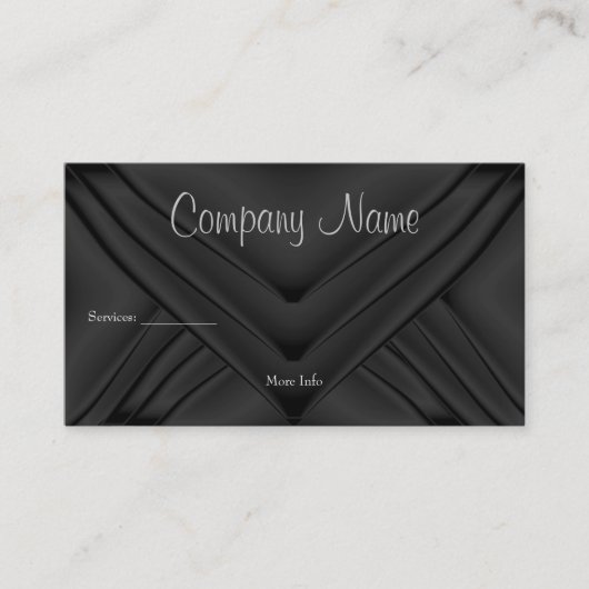 Elegant Charcoal Silk Purse Company Visitekaartje (Voorkant)