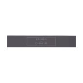 Elegant Charcoal Typographic Uitnodigingen Wikkel (Vlak)