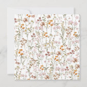 Elegant Charity Lunch Waterverf Wildflower Kaart (Achterkant)