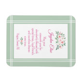 Elegant Charm. Gepersonaliseerde Sweet 16-kaartmag Magneet (Horizontaal)