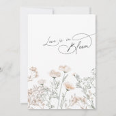 Elegant Charm Ivory Gold Wildflower Vrijgezellenfe Kaart (Achterkant)