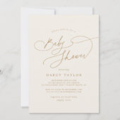 Elegant Charm Ivory Wildflower Baby shower Kaart (Voorkant)