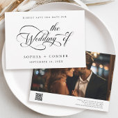 Elegant Charm Script Trouwen Zwart & Wit Save The Date