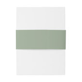 Elegant Charm Script Wedding Sage Green Uitnodigingen Wikkel (Achterkant Voorbeeld)
