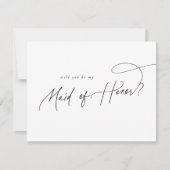 Elegant Charm Will You Be My Maid of Honor Card Kaart (Voorkant)