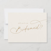 Elegant charme ivoor zal je mijn bruidsmeisje Kaar Kaart (Voorkant)