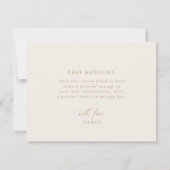 Elegant charme ivoor zal je mijn bruidsmeisje Kaar Kaart (Achterkant)